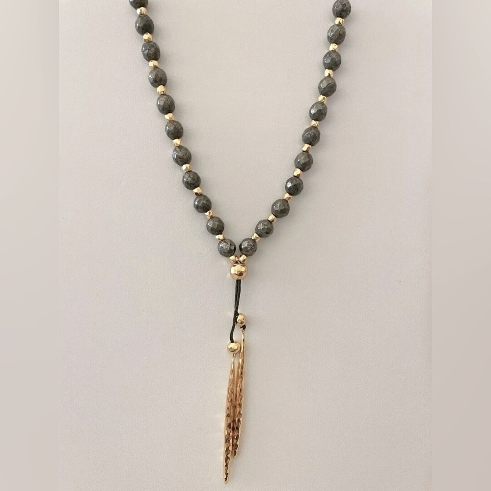 Gorjana Power Gemstone Pyrite Beaded Necklace — image 5 of 8